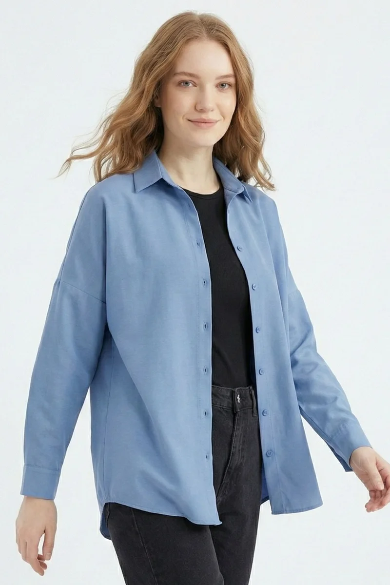 Big Dart BDART Relaxed Fit Poplin Shirt with Button Closure