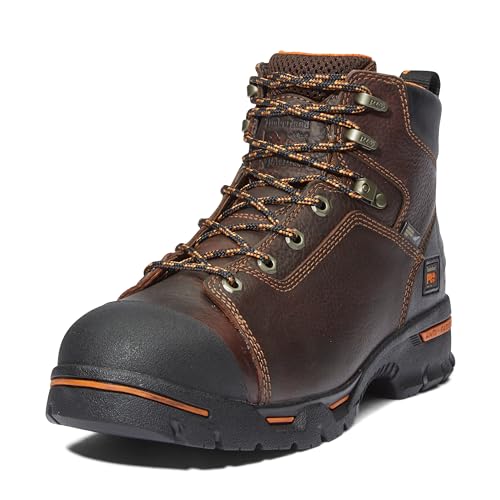 Timberland PRO Men's Endurance 6 Inch Steel Safety Toe Puncture Resistant Industrial Work Boot, Briar Brown, 8.5 M - Image 1