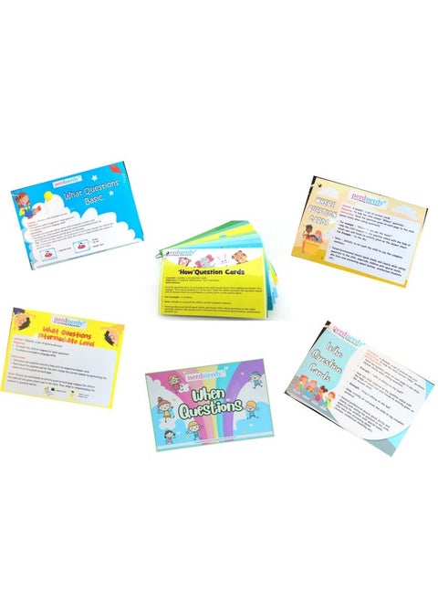 NerdNerdy Wh Question Kit- Developed by Rehabilitation Experts for Autism therapy/ speech therapy/ Expressive language and comprehension/ Special education /occupational therapy/language development/ABA therapy