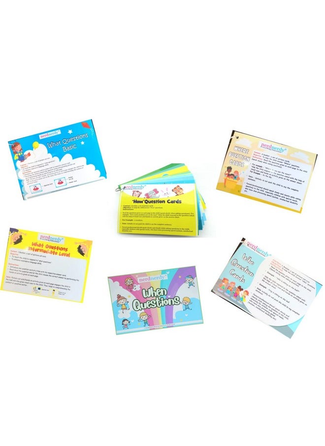 nerdnerdy - NerdNerdy Wh Question Kit- Developed by Rehabilitation Experts for Autism therapy/ speech therapy/ Expressive language and comprehension/ Special education /occupational therapy/language development/ABA therapy - Image 1