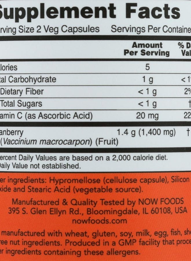 Now Foods Cranberry Caps 100 Capsules - Image 4