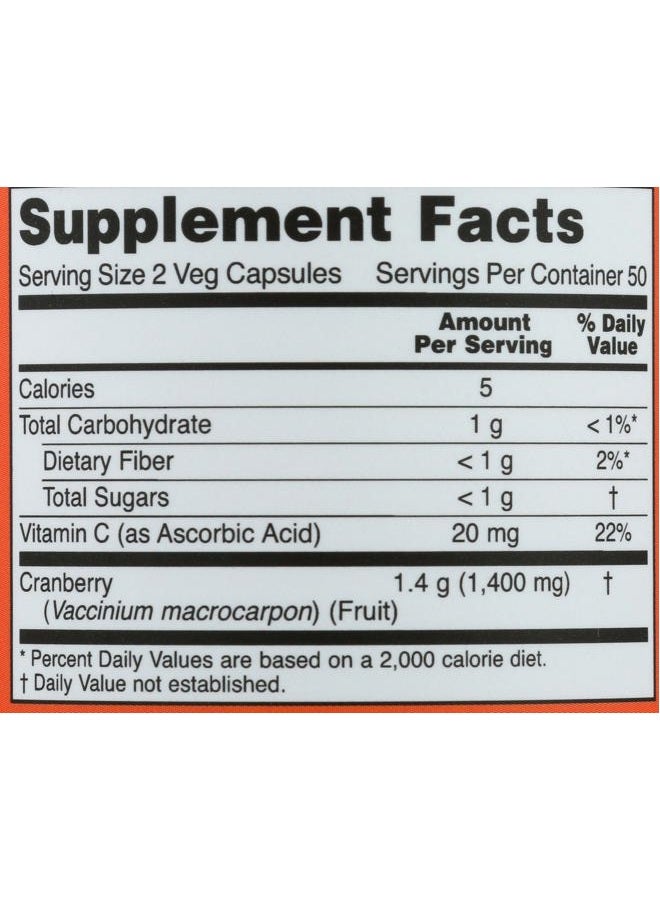 Now Foods Cranberry Caps 100 Capsules - Image 3