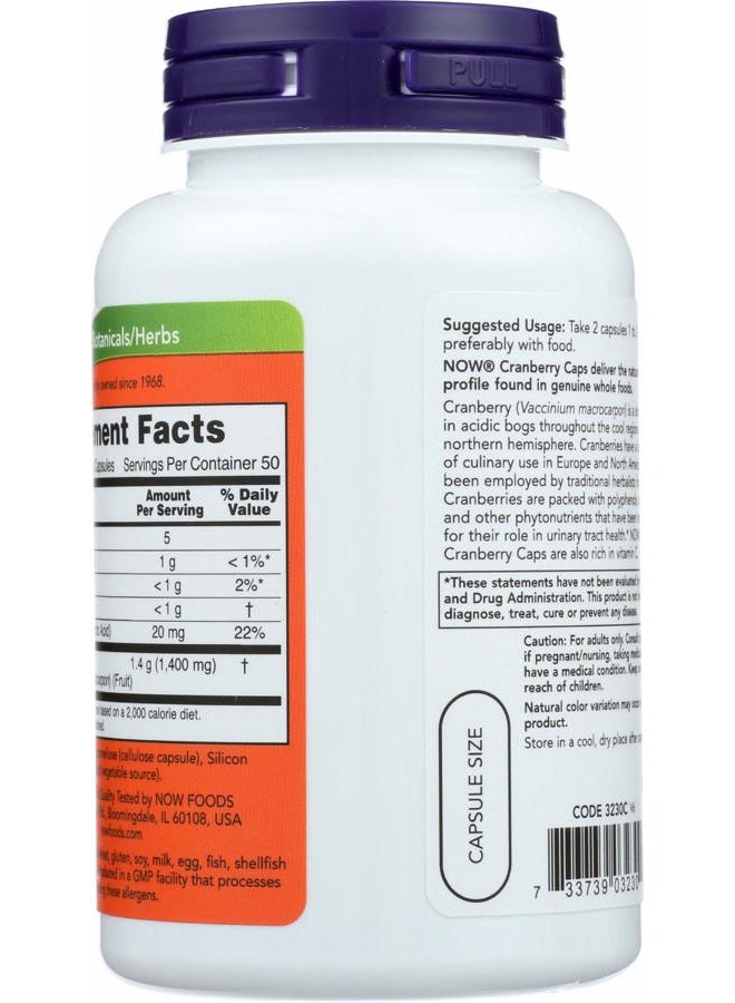 Now Foods Cranberry Caps 100 Capsules - Image 2