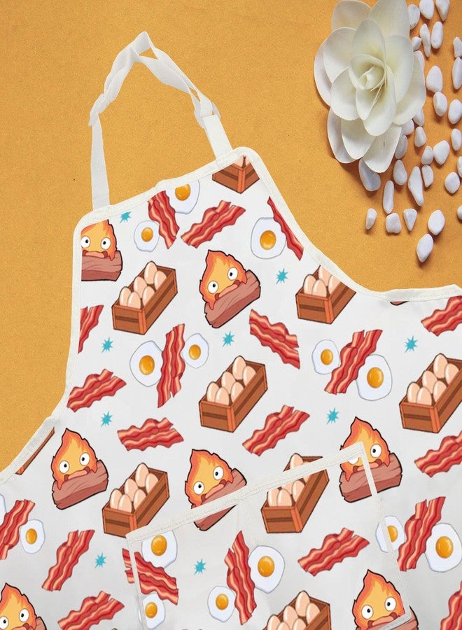 WCGXKO Calcifer Kitchen Apron Japanese Anime Inspired Gift Anime Calcifer Gift (Calcifer Apron) - Image 4