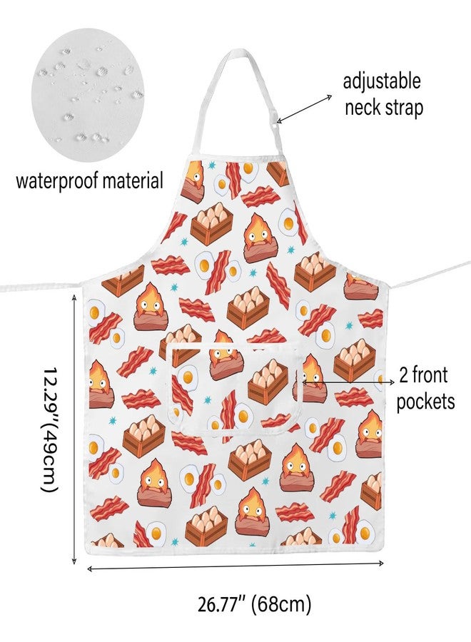 WCGXKO Calcifer Kitchen Apron Japanese Anime Inspired Gift Anime Calcifer Gift (Calcifer Apron) - Image 2