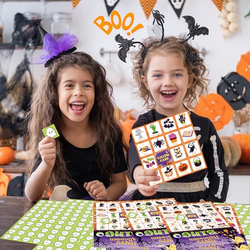 OHOME Halloween Games - Halloween Bingo for Kids | Halloween Party Favors - 24 Players Halloween Toys Gifts Party Supplies | Halloween Crafts Accessories Treats Activities for Family - Image 5