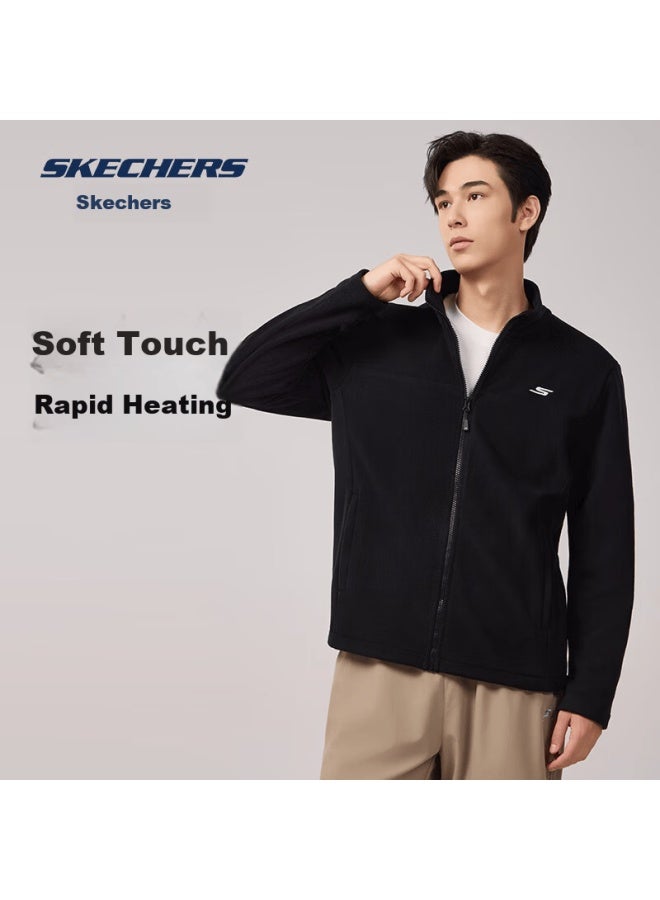 Skechers Fleece Men's Jacket  Spring New Outdoor Sports Breathable Casual Trendy Coat - Image 2