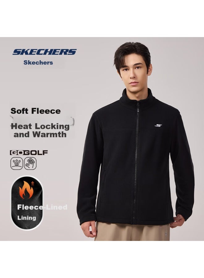 Skechers Fleece Men's Jacket  Spring New Outdoor Sports Breathable Casual Trendy Coat - Image 1