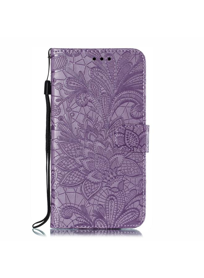 Lace Flower Embossing Pattern Horizontal Flip Leather Case for Xiaomi Mi CC9e / A3 , with Holder & Card Slots & Wallet & Photo Frame & Lanyard