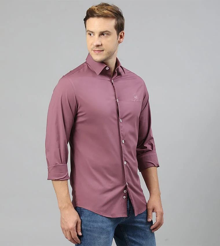 BEVERLY HILLS POLO CLUB  Logo Embroidered Long Sleeves Shirt for Men | Best Price UAE
