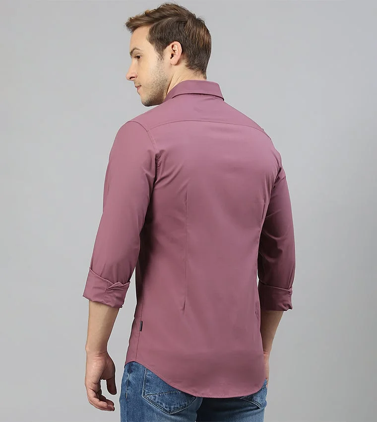 BEVERLY HILLS POLO CLUB  Logo Embroidered Long Sleeves Shirt for Men | Best Price UAE