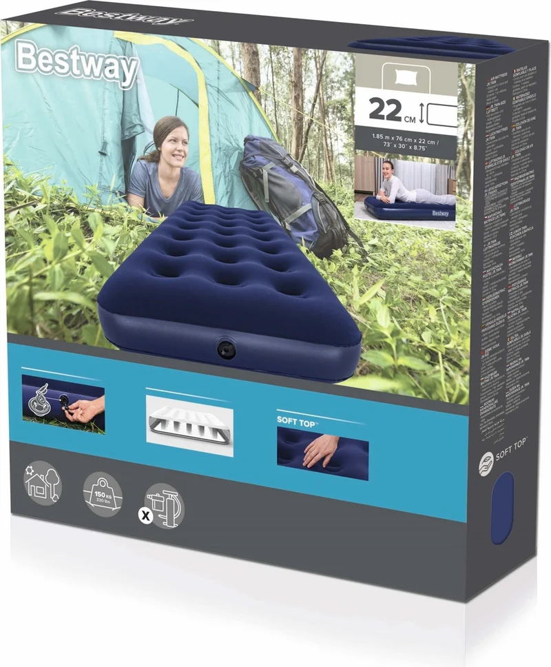 بست واي Pavillo Single Inflatable Mattress with Pump 67000