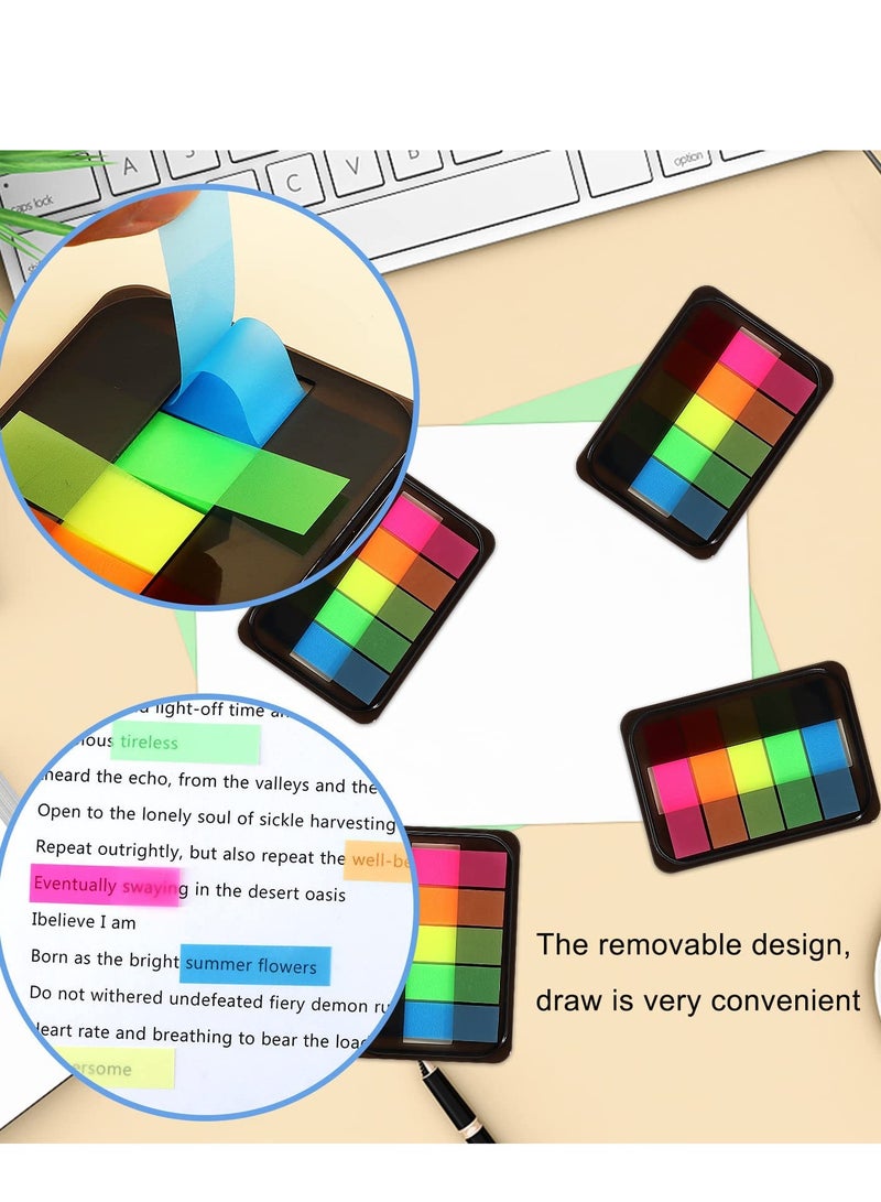 Sticky Index Tabs File Tabs, 400Pcs File Writable Index Tabs, Book Marker Sticky Notes Tabs Labeling and Organizing Documents, Papers, File Folders, Books(5 Colours)