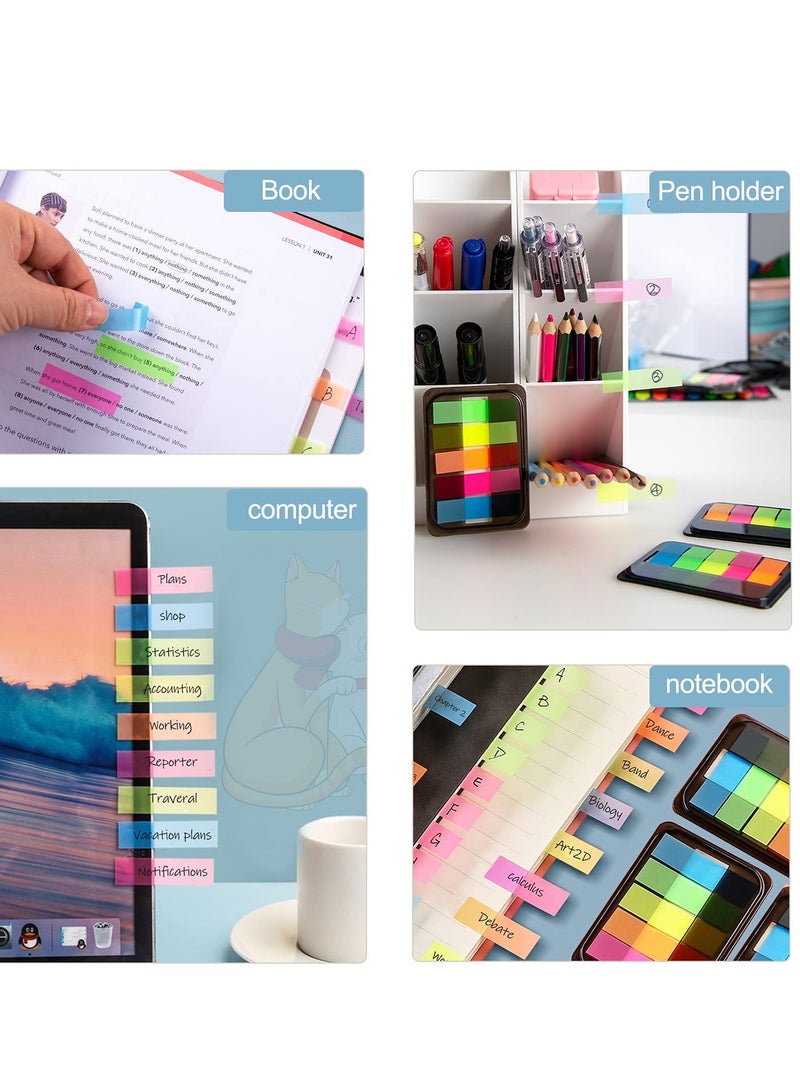 Sticky Index Tabs File Tabs, 400Pcs File Writable Index Tabs, Book Marker Sticky Notes Tabs Labeling and Organizing Documents, Papers, File Folders, Books(5 Colours)