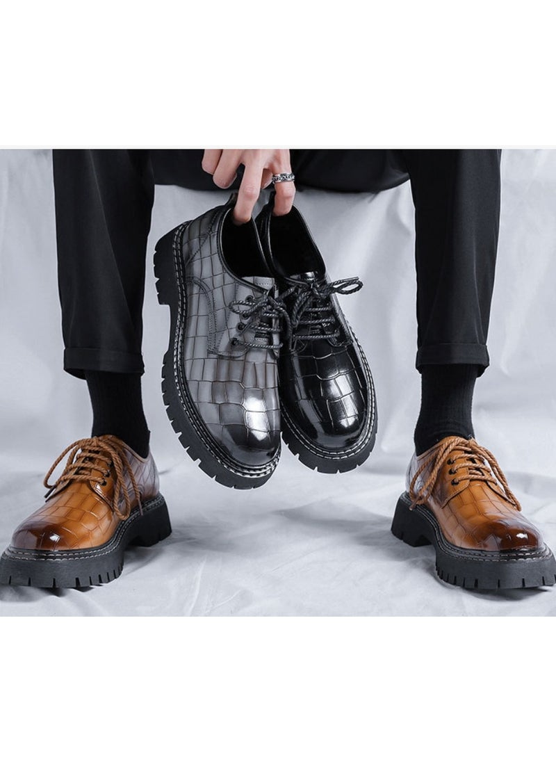 Warrior - Versatile Retro Casual Leather Shoes - Image 1