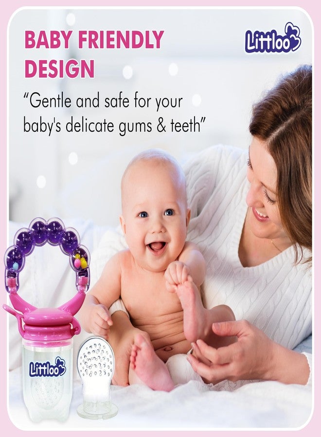 Littloo Silicone Fruit/Food Nibbler for Infant and Baby | Multicolor | BPA Free - Image 3