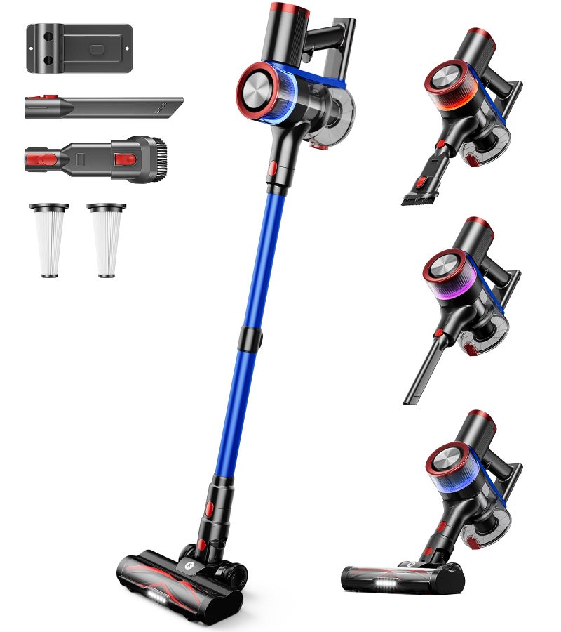 NADALY Cordless Vacuum Cleaner, 550W 45Kpa 65Mins Vacuum Cleaners for Home, Stick Vacuum with LED Display, Anti-Tangle, Self-Standing, 8-in-1 Lightweight Vacuum for Hardwood Floor/Carpet/Pet Hair - Image 1