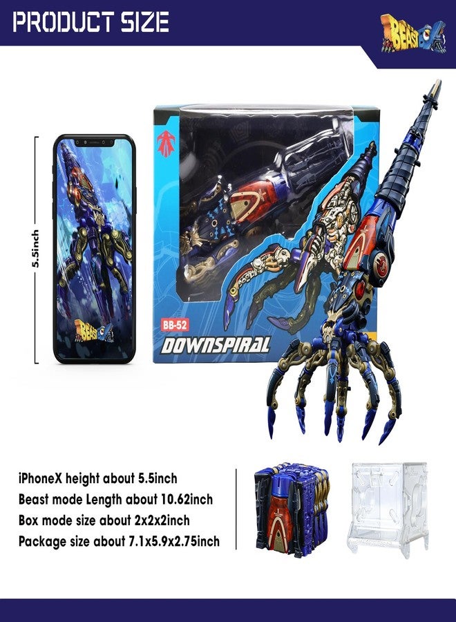 52TOYS BEASTBOX BB-52 DOWNSPIRAL ألعاب التحول، شخصية الحركة، ألعاب التحويل إلى ميكا ومكعب، هدية مثالية لحفلات عيد الميلاد للمراهقين والبالغين، مستوحاة من الكاميروسيراس - Image 2
