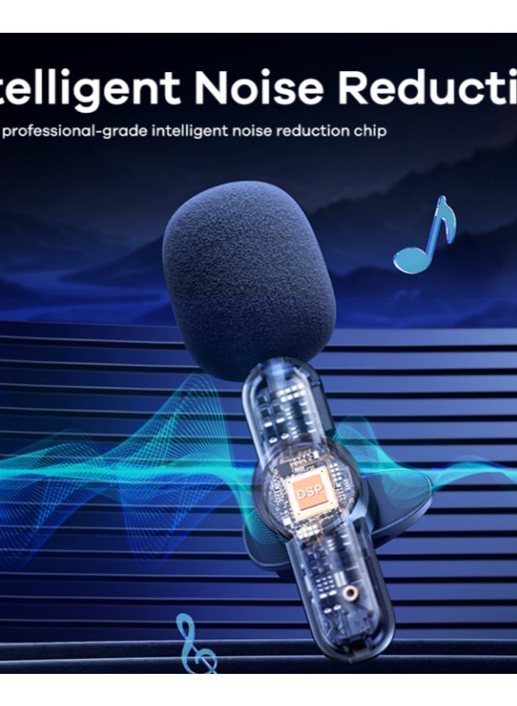 ريماكس ميكروفون لاسلكي مزدوج Remax K10 مع مستقبل Type-C، تقنية تقليل الضوضاء، تشغيل فوري Plug & Play، صوت نقي، تردد 2.4GHz بدون تأخير، مثالي للبث المباشر، تسجيل الفيديو، الكاريوكي ومدونات الفيديو، متوافق مع أجهزة أندرويد - Image 4