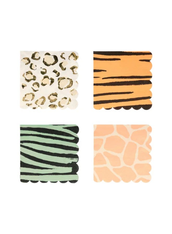 Meri Meri Safari Animal Print Small Napkins - Image 3