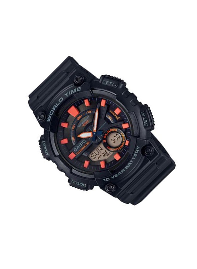 CASIO Men Resin BAnd Analog & Digital Watch AEQ-110W-1A2 - 47 mm - Black - Image 5