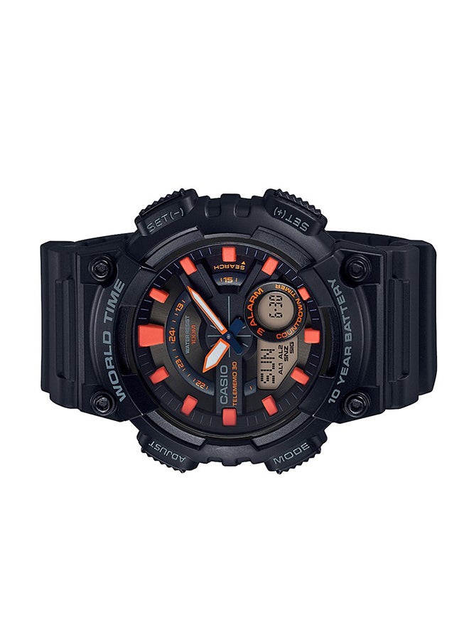 CASIO Men Resin BAnd Analog & Digital Watch AEQ-110W-1A2 - 47 mm - Black - Image 2