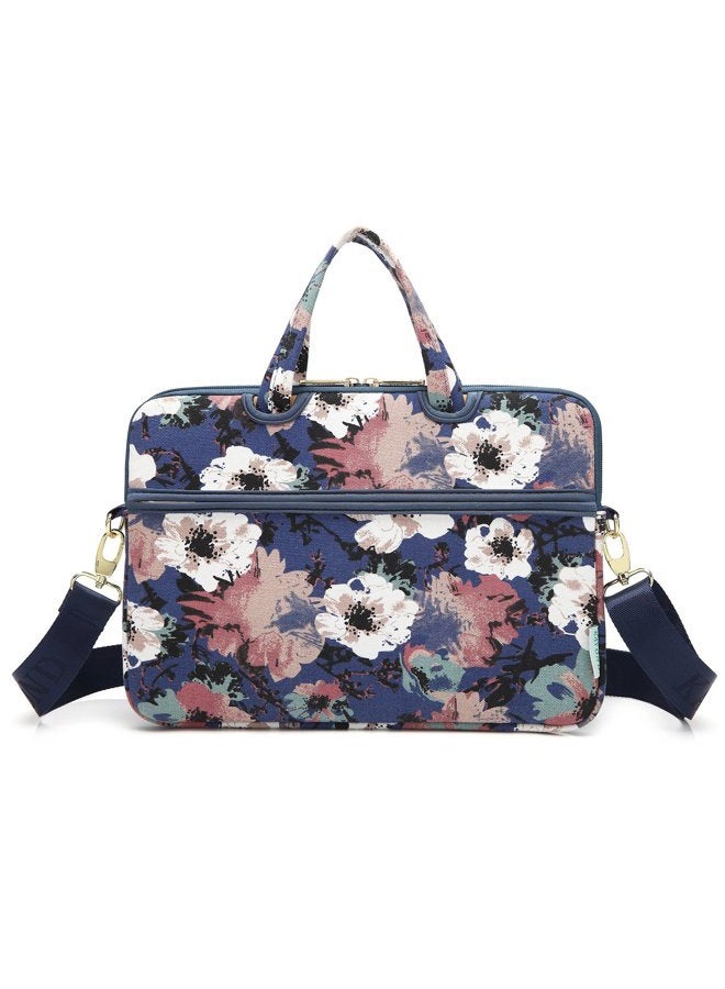 KAYOND Watercolor orchid Patten Canvas Laptop Shoulder Messenger Bag Case Sleeve for 15 Inch Laptop Macbook Pro 15.4 Case Laptop Briefcase 15.6 Inch - Image 4