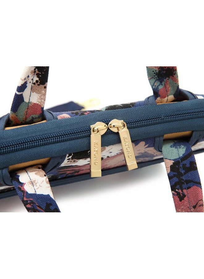 KAYOND Watercolor orchid Patten Canvas Laptop Shoulder Messenger Bag Case Sleeve for 15 Inch Laptop Macbook Pro 15.4 Case Laptop Briefcase 15.6 Inch - Image 2