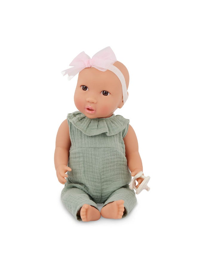 Lullababy 14" Baby Doll In Green Jumper  - Image 1