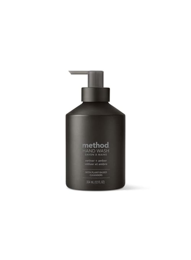 Method Gel Hand Soap Vetiver Amber Reusable Black Aluminum Bottle 12 oz Pack of 3 - Image 1