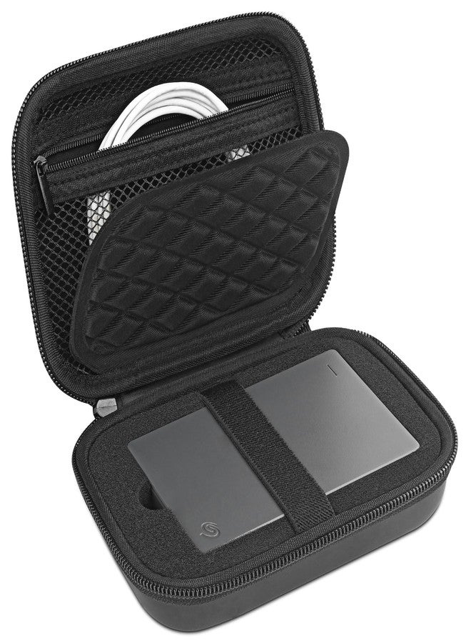 STUKCAZE External Hard Drive Case for Seagate Portable Carrying Case Hard EVA HDD 1TB 2TB 4TB 5TB Hard Drives Case (Black) - Image 1