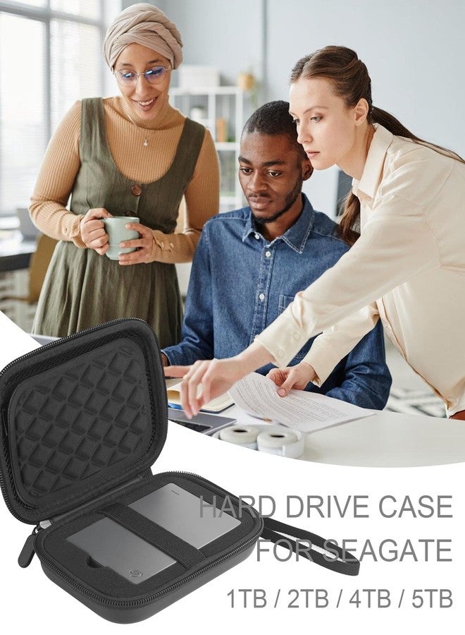 STUKCAZE External Hard Drive Case for Seagate Portable Carrying Case Hard EVA HDD 1TB 2TB 4TB 5TB Hard Drives Case (Black) - Image 4