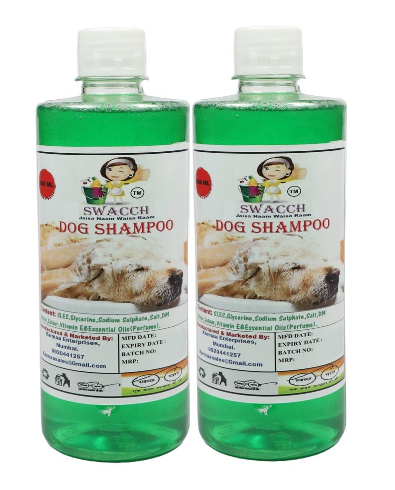 swacch Shampoo | Puppy Safe Shampoo | Dog Shampoo (500ml) (Pack of 2) Neem Alovera + Small White Bone | Dog Chew Bones | Teething chew Toy | Dental Teething | Combo Pack - Image 2