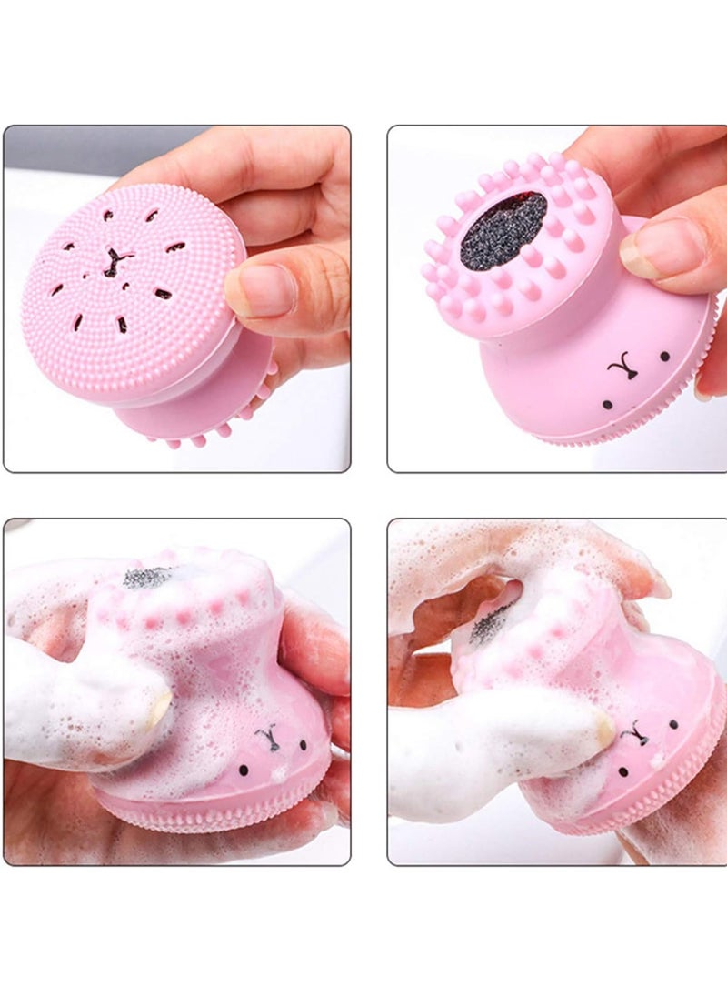 Prime by javaudan Face Scrubber Cleansing Brush Face Exfoliator Brush Octopus Shape Facial Cleansing Brush, Small Silicone Facial Cleanser Exfoliating Scrubber Face Washing Brush Deep Pore Cleaning for Skin Care  - Image 3