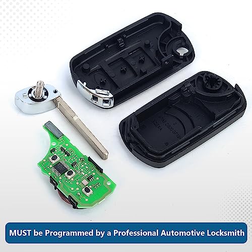 Keyecu Replacement Flip Remote Car Key Fob 315MHz PCF7941 for LR3 Range Rover Sport 2005-2011 FCC ID:NT8-15K6014CFFTXA - Image 3