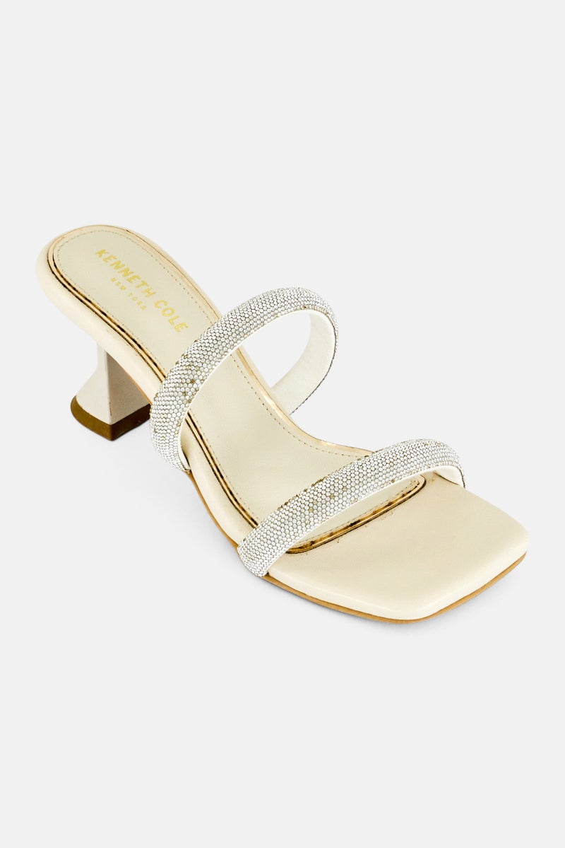 Kenneth Cole Women Slip On Sandals, Beige - Image 1
