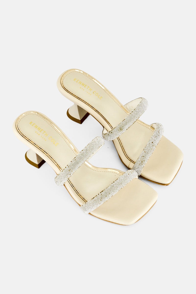Kenneth Cole Women Slip On Sandals, Beige - Image 2