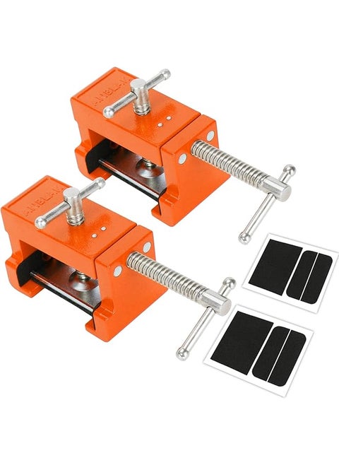 2PCS Cabinet Face Frame Clamps, Cabinet Installation Clamping Tools Cabinetry Clamps Secure Grip Cabinet Installation Clamps Cabinet Tools with Two Side Screws and Alignment Plate for Cabinet Frame