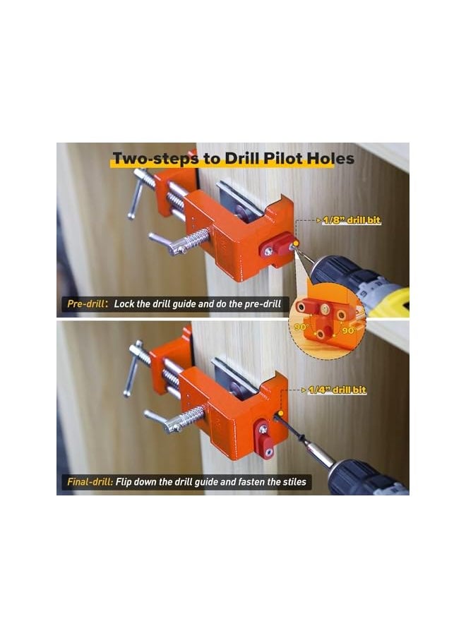 PROMASS - 2PCS Cabinet Face Frame Clamps, Cabinet Installation Clamping Tools Cabinetry Clamps Secure Grip Cabinet Installation Clamps Cabinet Tools with Two Side Screws and Alignment Plate for Cabinet Frame - Image 1