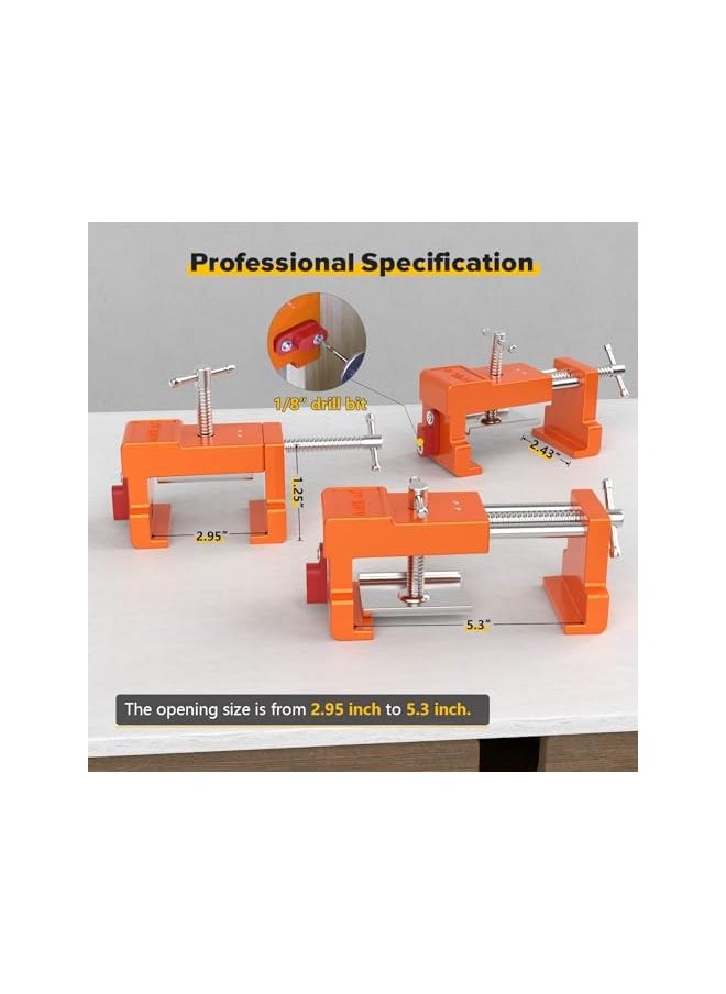 PROMASS - 2PCS Cabinet Face Frame Clamps, Cabinet Installation Clamping Tools Cabinetry Clamps Secure Grip Cabinet Installation Clamps Cabinet Tools with Two Side Screws and Alignment Plate for Cabinet Frame - Image 1