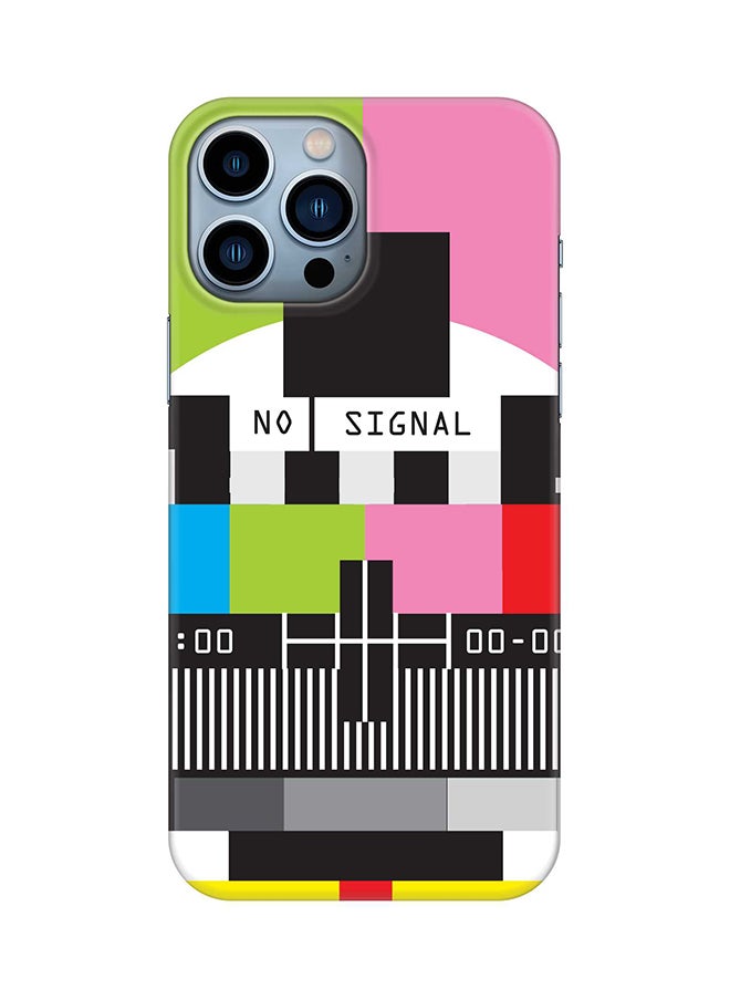 Stylizedd Case for Apple iPhone 14 Pro Max Slim Snap Classic Series Mobile Cover Hard PC Shield Matte Finish Print - No Signal TV 
