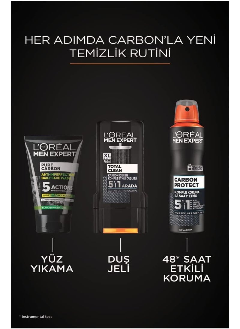 loreal paris L'Oréal Paris Men Expert Carbon Protect Anti Perspirant Spray Deodorant (150 ml)  - Image 3