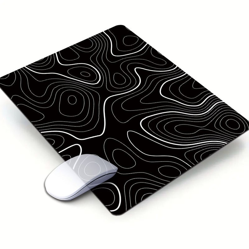 Extended Gaming Mouse Pad And PC Desktop Keyboard Pad Minimalist And Smooth Black And White Lines Pattern Laptop Protective Pad Desk Mat Durable Non Slip Base HD Print Size 21x26cm 8.2x10.2 Inches Suitable For Home Back To School Dorm Office - Image 4