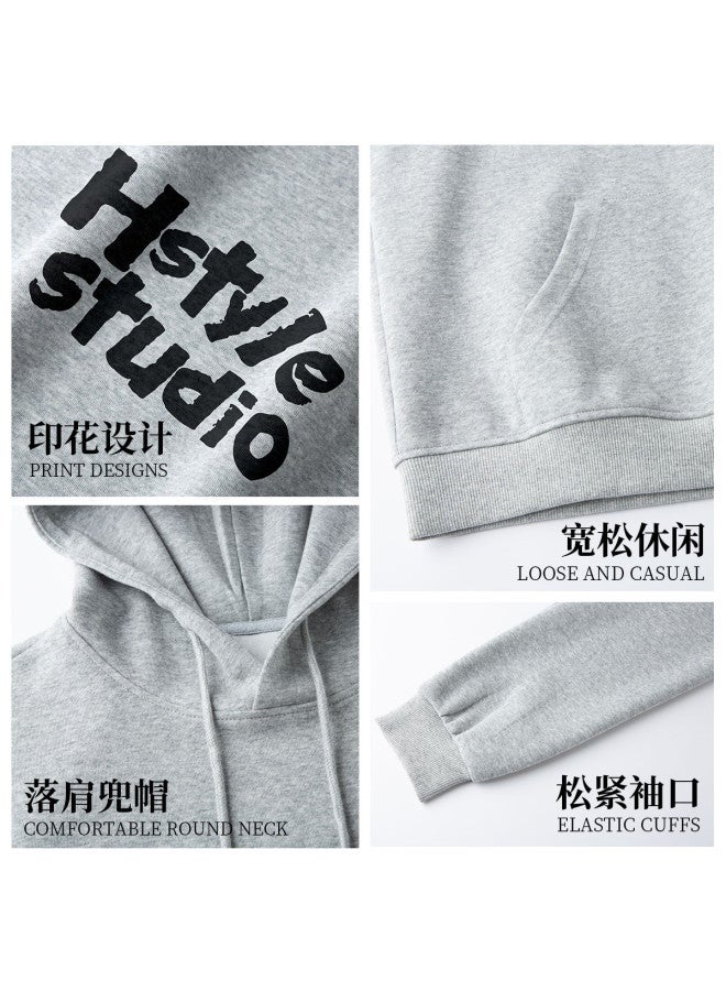 Hstyle Hooded Drawstring 2025 Spring Long-sleeve Sweatshirt Printed Design Casual Women's Pullover Spring Top - Image 5