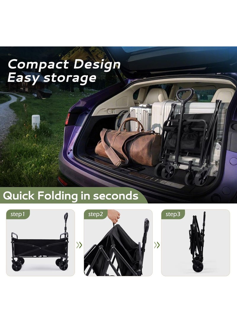 ZAICA Garden Cart Folding Trolley Cart Outdoor Wagon Collapsible with Removable Fabric Festival Garden Camping Picnic Cart Portable Transport Trailer - Image 5