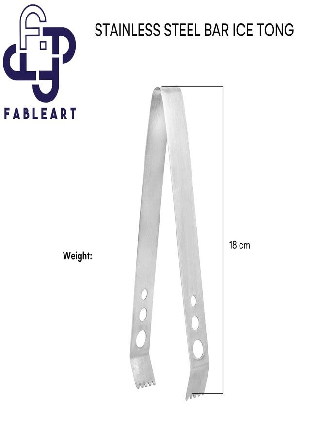 Fableart Stainless Steel Ice Tong – Premium Bar Tool for Serving Ice Cubes, Fruits & More - Image 2