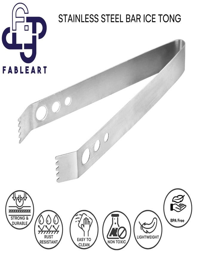 Fableart Stainless Steel Ice Tong – Premium Bar Tool for Serving Ice Cubes, Fruits & More - Image 3