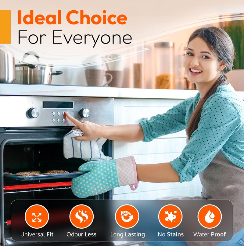 ثريد ناني واقيات حامل الفرن من السيليكون - واقي الفرن المقاوم للحرارة، واقيات الفرن للرفوف، درع جانبي للحرارة لفرن المحمصة، يحمي من الحروق والندبات | 14 بوصة طويلة (أحمر) - Image 5