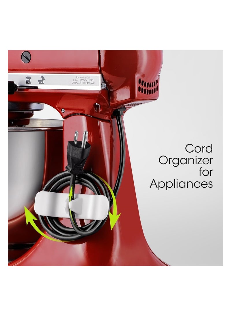 Cord Organizer for Kitchen Appliances, Appliance Cord Organizer, Cord Holder, Cord Keeper, Cord Wrapper for Appliances Stick on Mixers, Coffee Maker, Pressure Cooker (6 Packs)