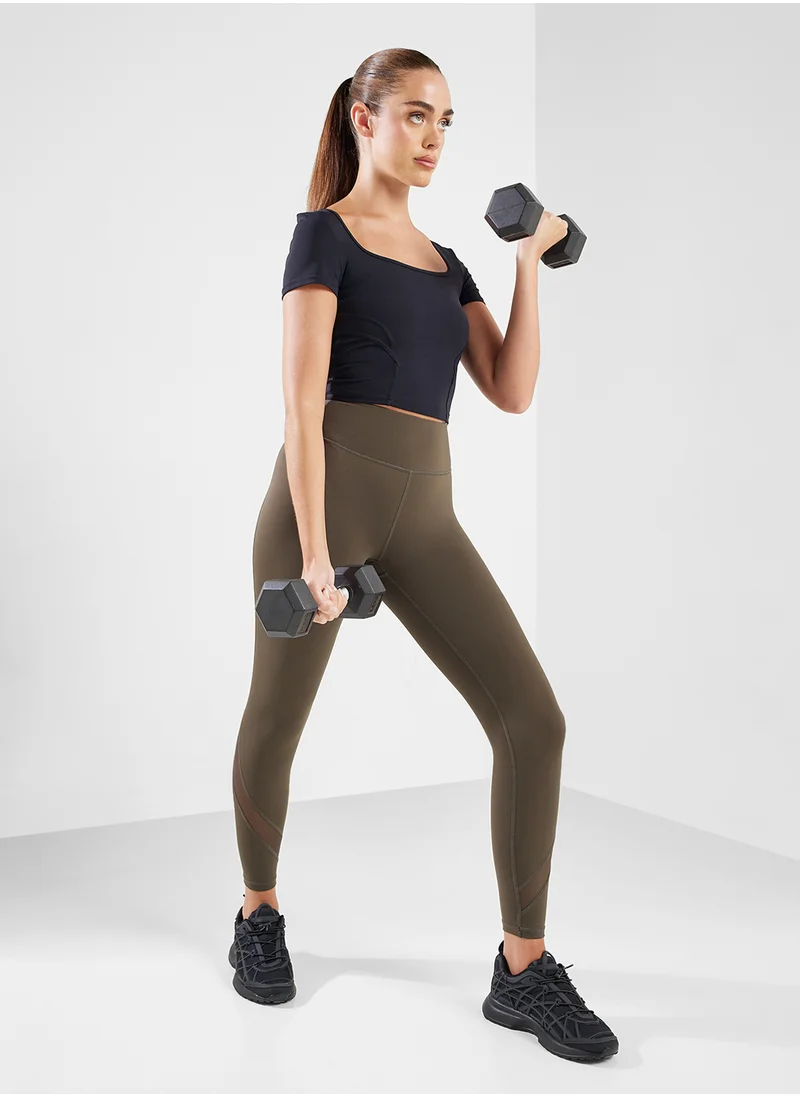 فورورد High Rise Sculpting Leggings With Mesh Panel